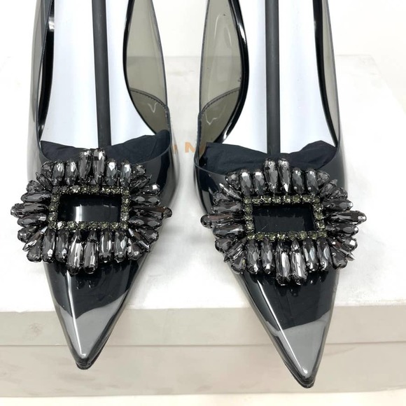 Good American Cinder-F*CKING-RELLA Jeweled Pump In Light Smoke Size 12 New - Picture 11 of 16